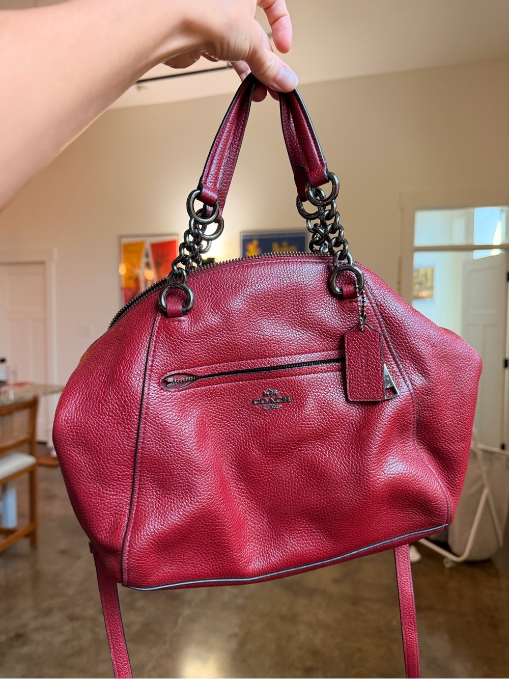 Vintage Coach Leather Purse in Red